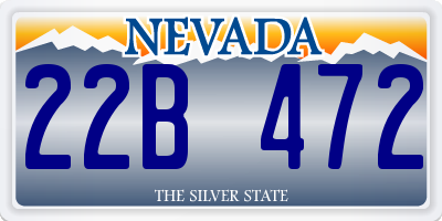 NV license plate 22B472