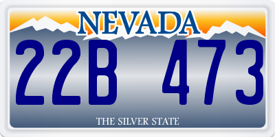 NV license plate 22B473