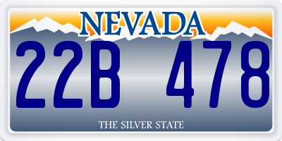 NV license plate 22B478