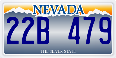 NV license plate 22B479