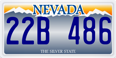 NV license plate 22B486