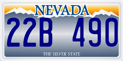 NV license plate 22B490