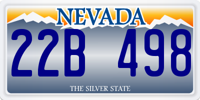 NV license plate 22B498
