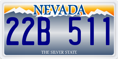 NV license plate 22B511