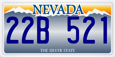 NV license plate 22B521