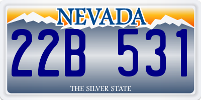 NV license plate 22B531