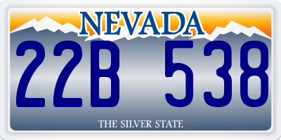 NV license plate 22B538