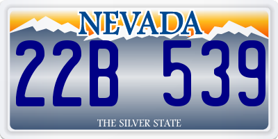 NV license plate 22B539