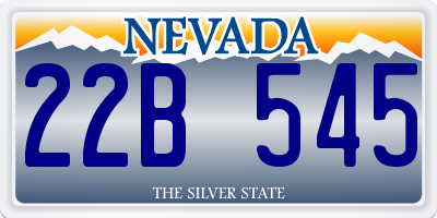 NV license plate 22B545