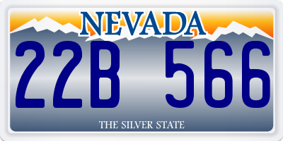 NV license plate 22B566