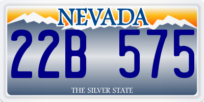 NV license plate 22B575