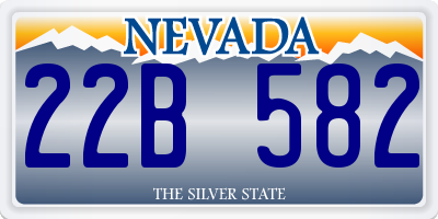 NV license plate 22B582