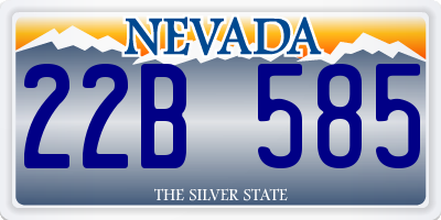 NV license plate 22B585