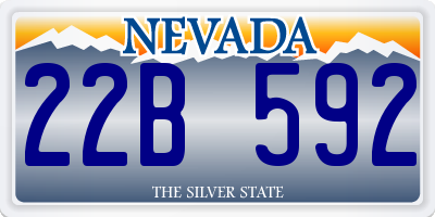 NV license plate 22B592