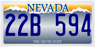NV license plate 22B594