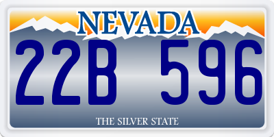 NV license plate 22B596