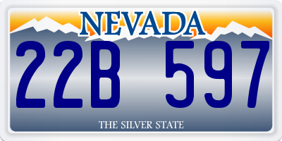 NV license plate 22B597