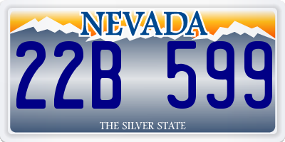 NV license plate 22B599