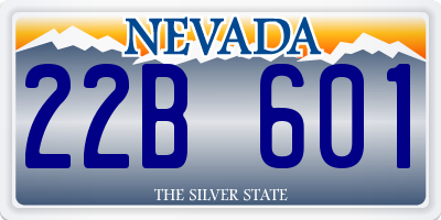 NV license plate 22B601