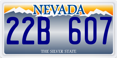 NV license plate 22B607
