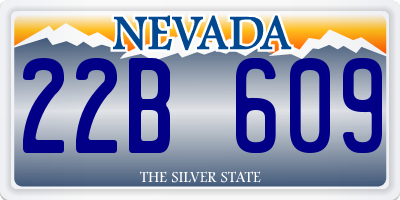 NV license plate 22B609