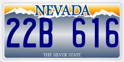 NV license plate 22B616