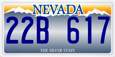 NV license plate 22B617
