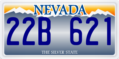 NV license plate 22B621