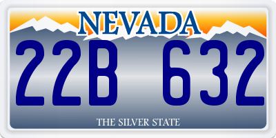 NV license plate 22B632