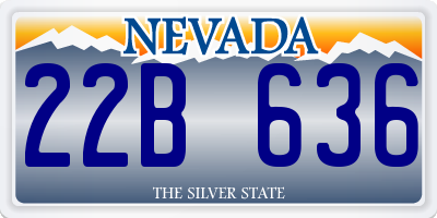 NV license plate 22B636