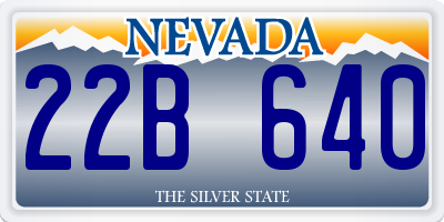 NV license plate 22B640