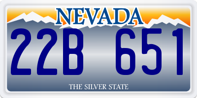 NV license plate 22B651