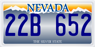 NV license plate 22B652