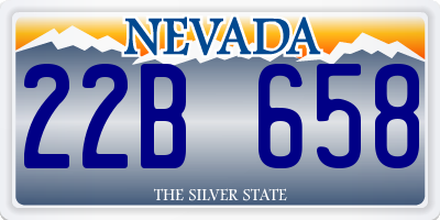 NV license plate 22B658