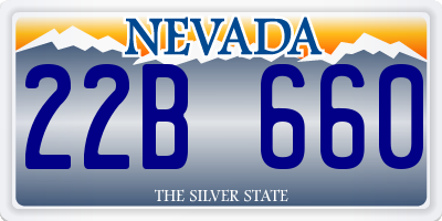 NV license plate 22B660