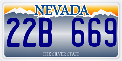 NV license plate 22B669