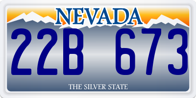 NV license plate 22B673