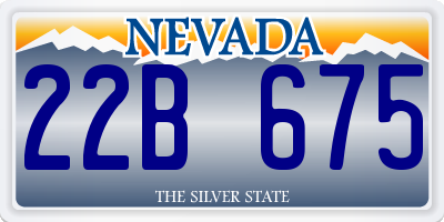 NV license plate 22B675