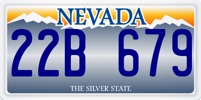 NV license plate 22B679