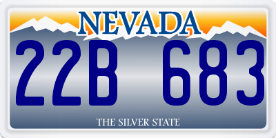 NV license plate 22B683