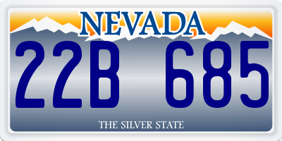NV license plate 22B685