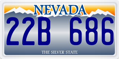 NV license plate 22B686
