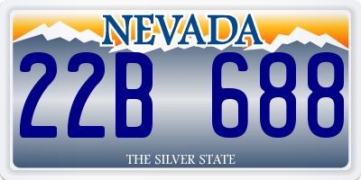 NV license plate 22B688