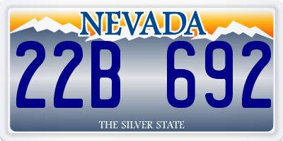 NV license plate 22B692
