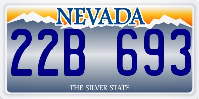 NV license plate 22B693