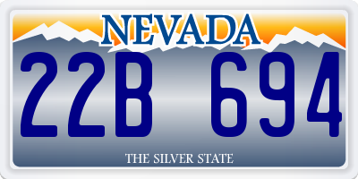 NV license plate 22B694