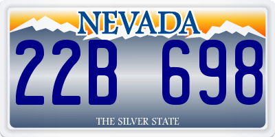 NV license plate 22B698