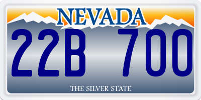 NV license plate 22B700