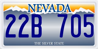 NV license plate 22B705