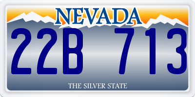NV license plate 22B713